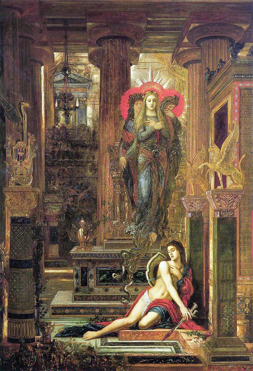 Orestes and the Erinyes, 1891 av Gustave Moreau
