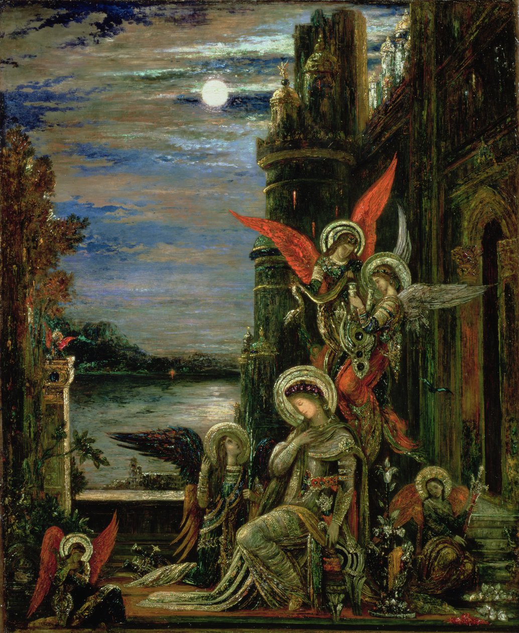 St. Cecilia (Englene som kunngjør hennes kommende martyrdød) 1897 av Gustave Moreau