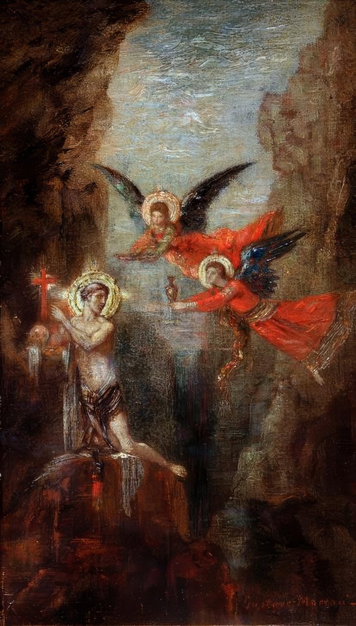 En helgen i ørkenen av Gustave Moreau