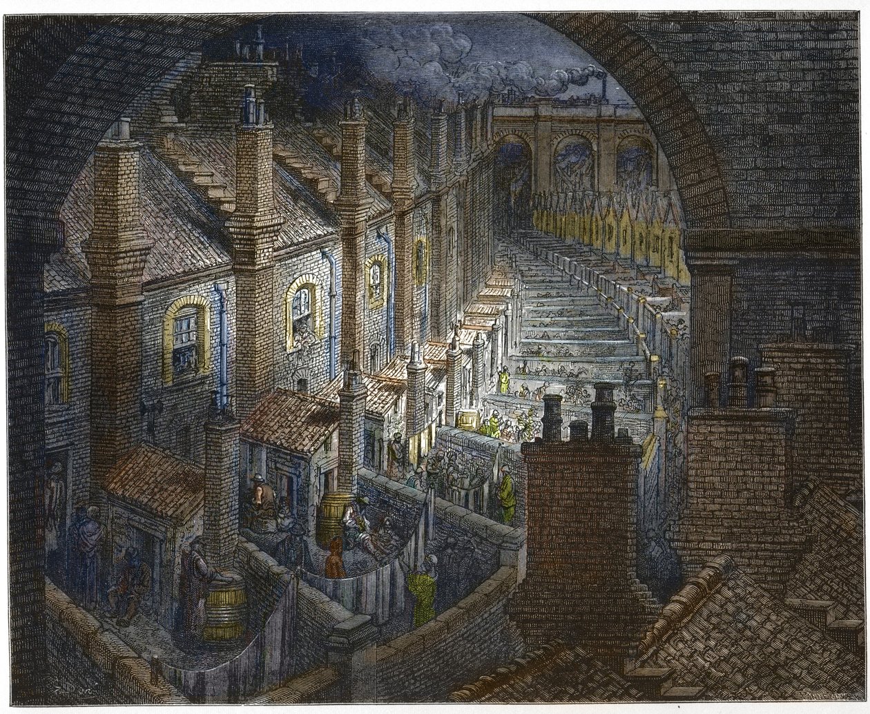 Over London By Rail from London, a Pilgrimage, skrevet av William Blanchard Jerrold av Gustave after Dore