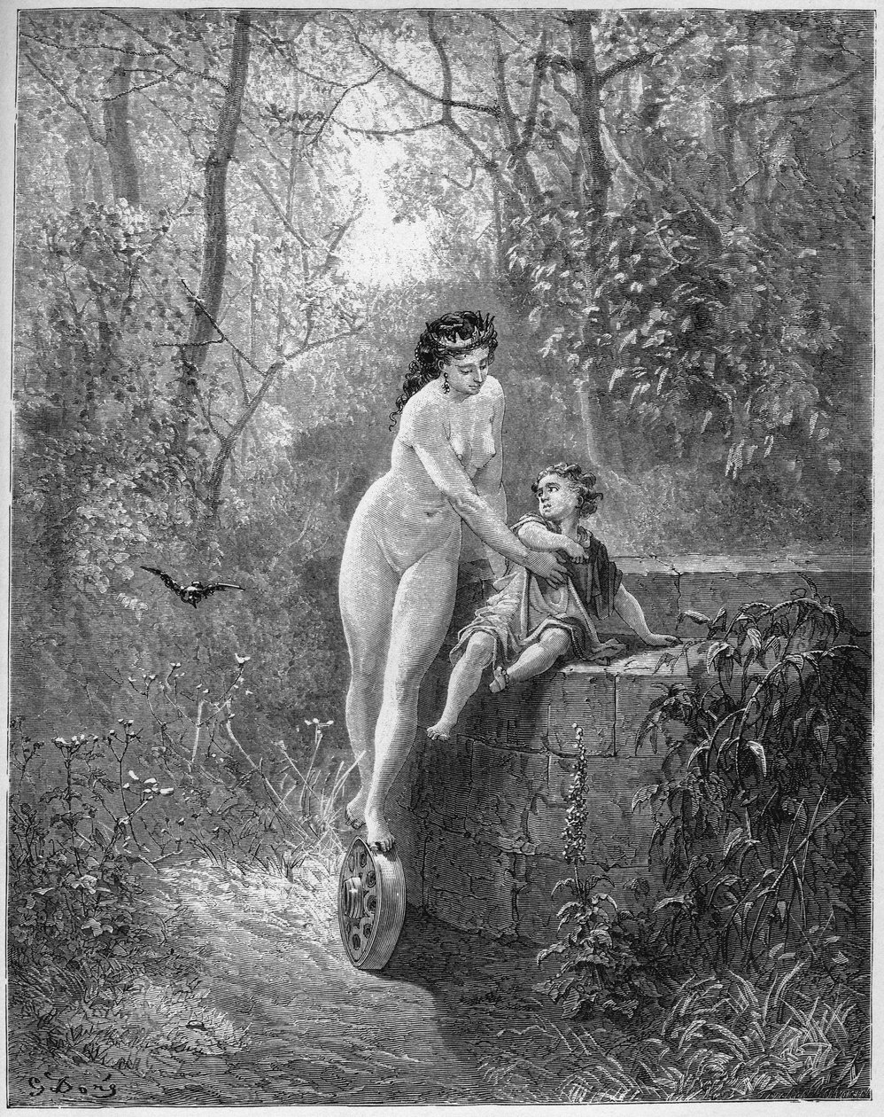 La Fortune et le jeune Enfant - The Goddess Fortune saves the Little Child from the Well - from 