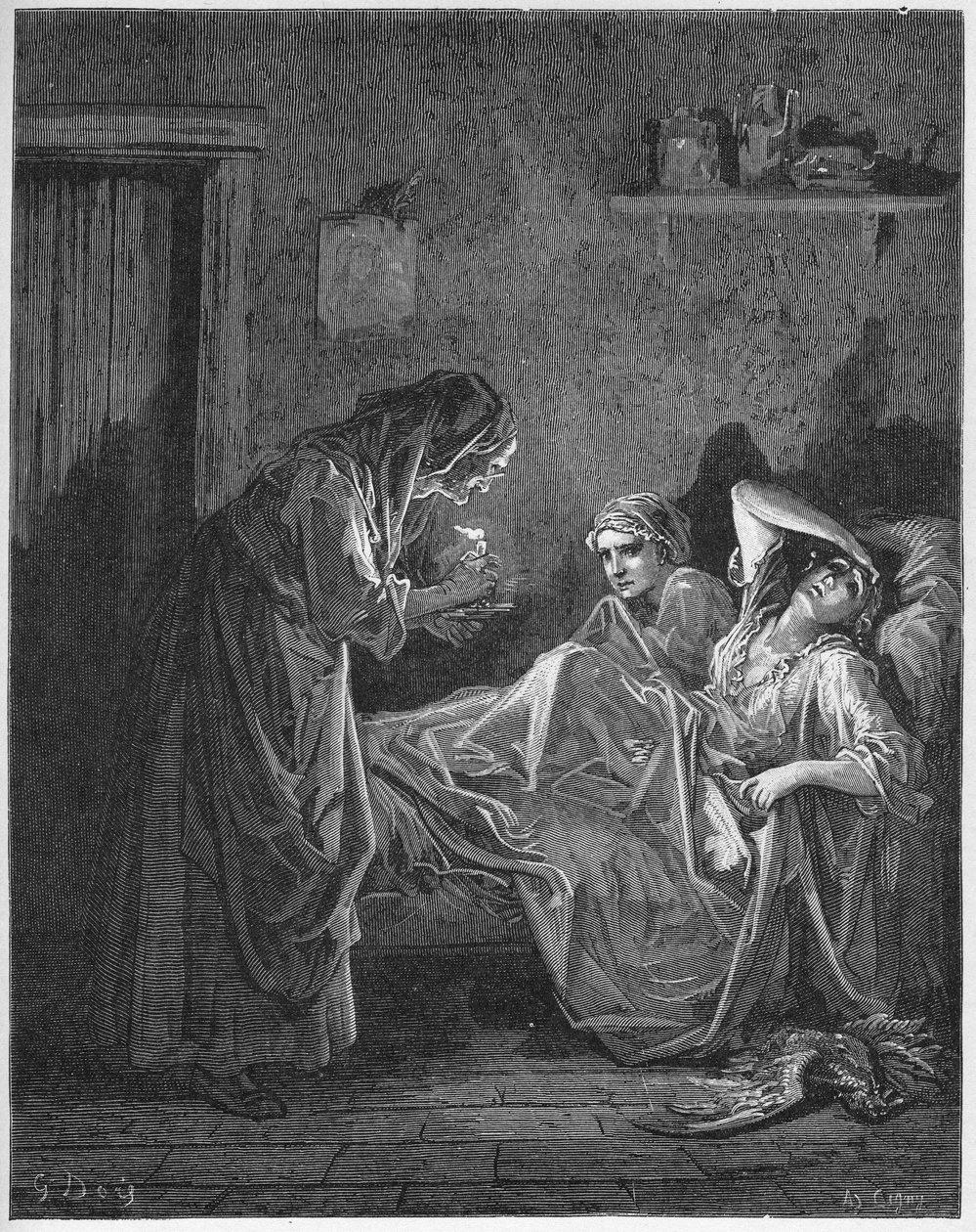 La Vieille et les deux Servantes - The Old Woman And Her Two Servants - from 