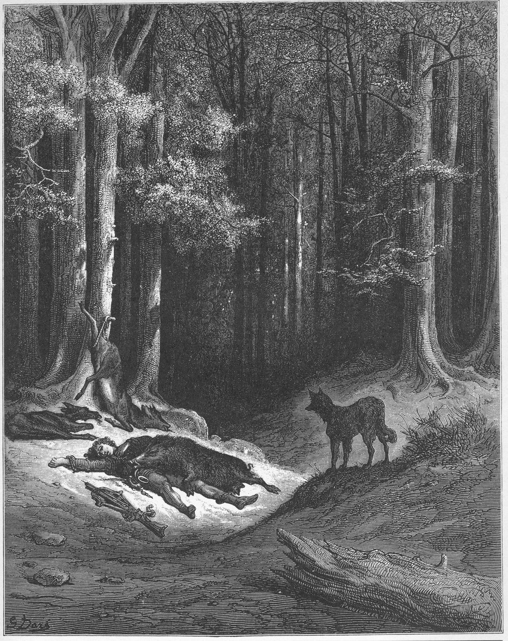 Le loup et le chasseur - The wolf and the hunter - from 