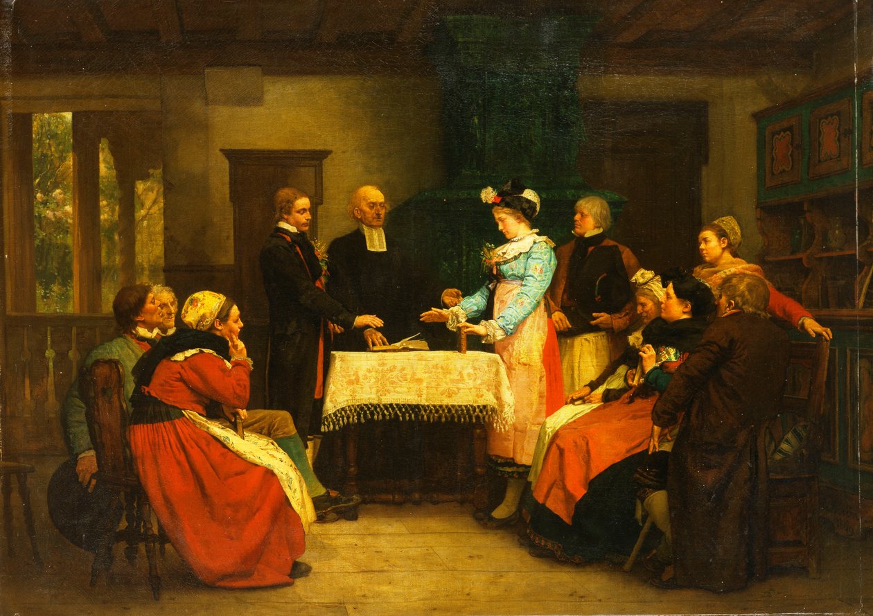 Et Alsace-bryllup, 1869 av Gustave Brion