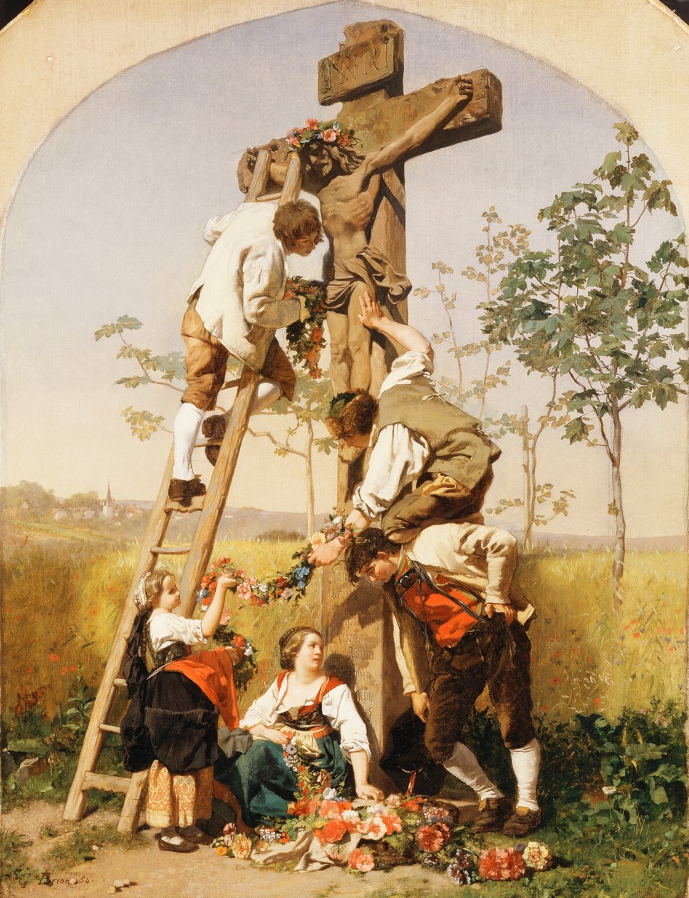 Dekorere helligdommen, 1854 av Gustave Brion