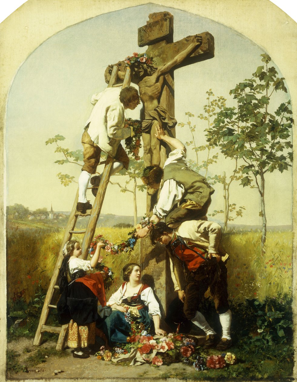 Dekorere helligdommen, 1854 av Gustave Brion
