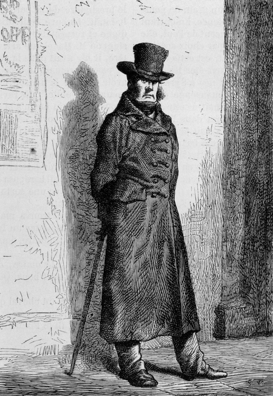 Javert - i "" The Miserable"" av Victor Hugo, ill. av Brion, red. Hetzel og Lacroix av Gustave Brion