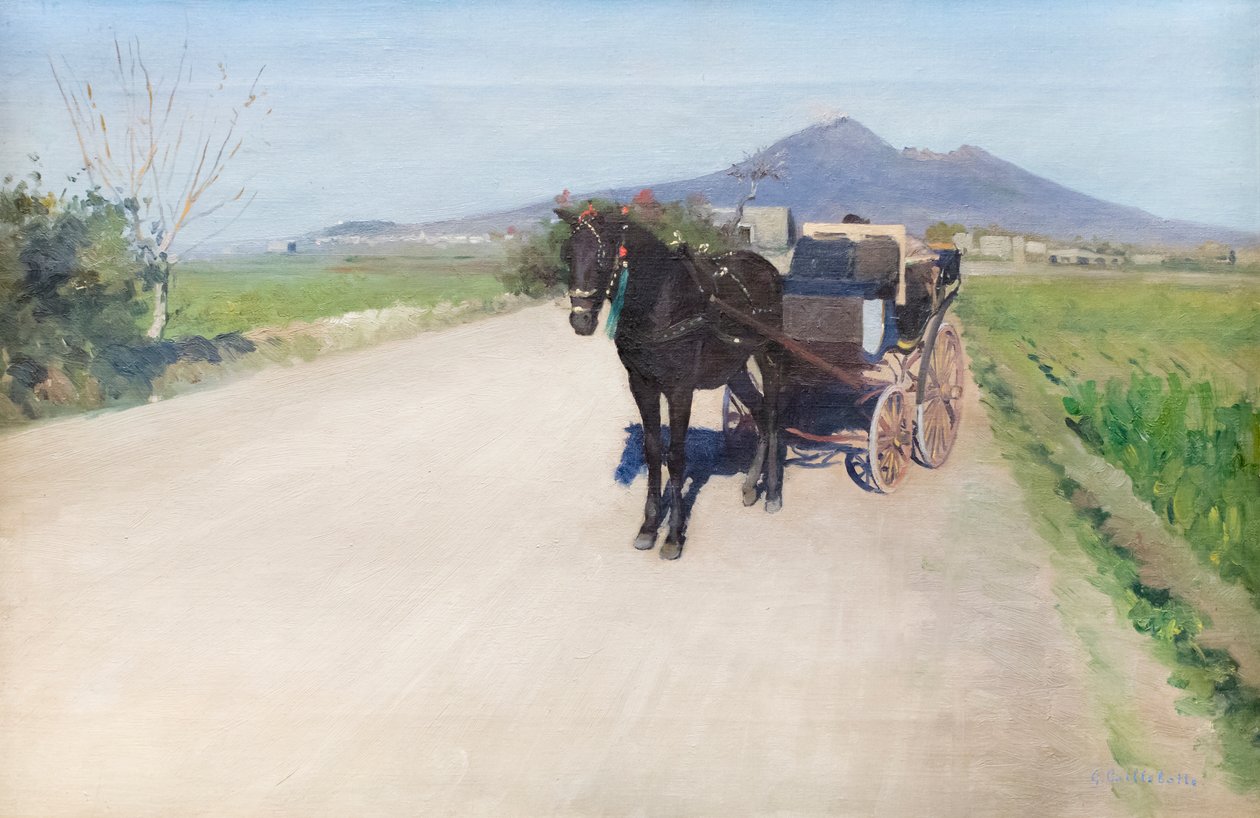 En vei i Napoli, ca. 1872 (olje på lerret) av Gustave Caillebotte