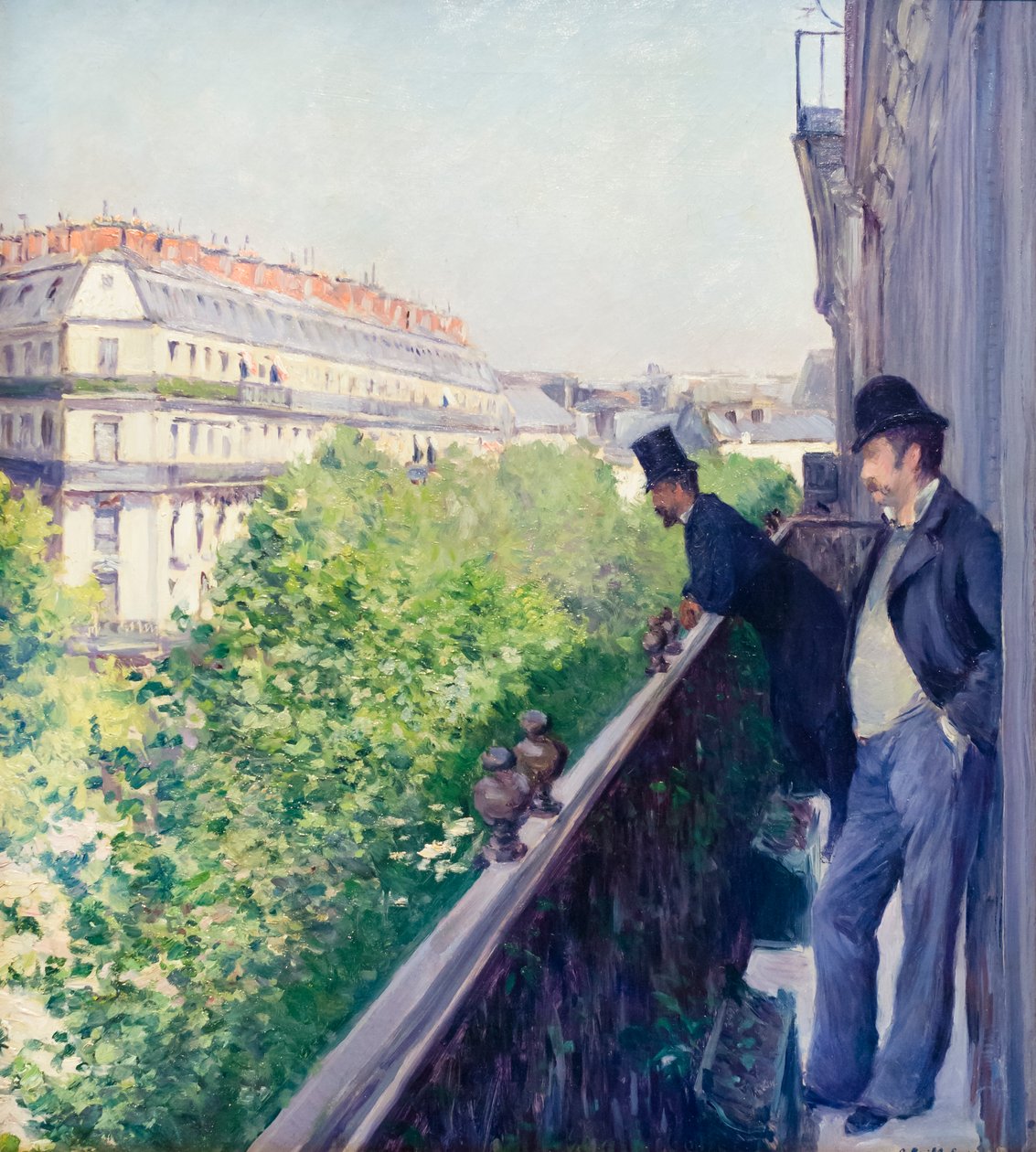 Balkong, boulevard Haussmann, ca. 1880 (olje på lerret) av Gustave Caillebotte