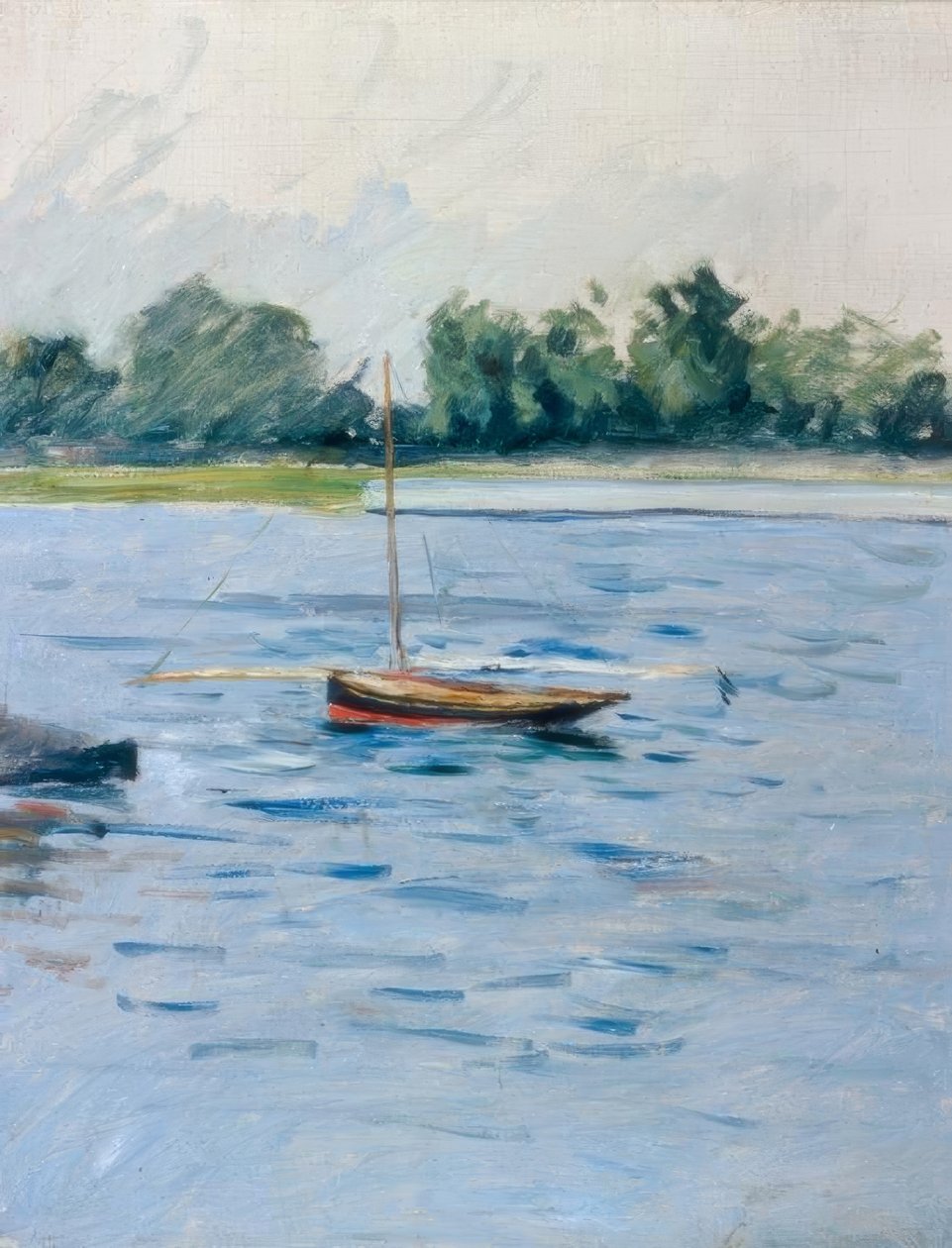 Båt for anker på Seinen av Gustave Caillebotte