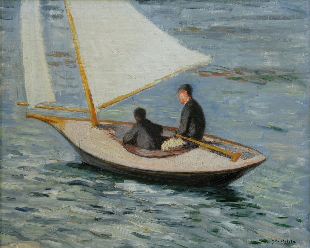 Seilbåt på Seinen av Gustave Caillebotte
