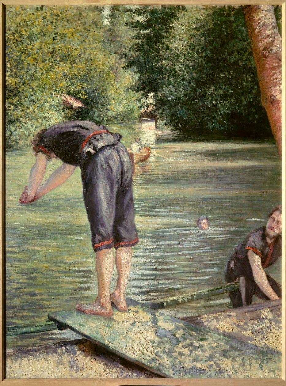 Badende. Maleri av Gustave Caillebotte (1848-1894) av Gustave Caillebotte