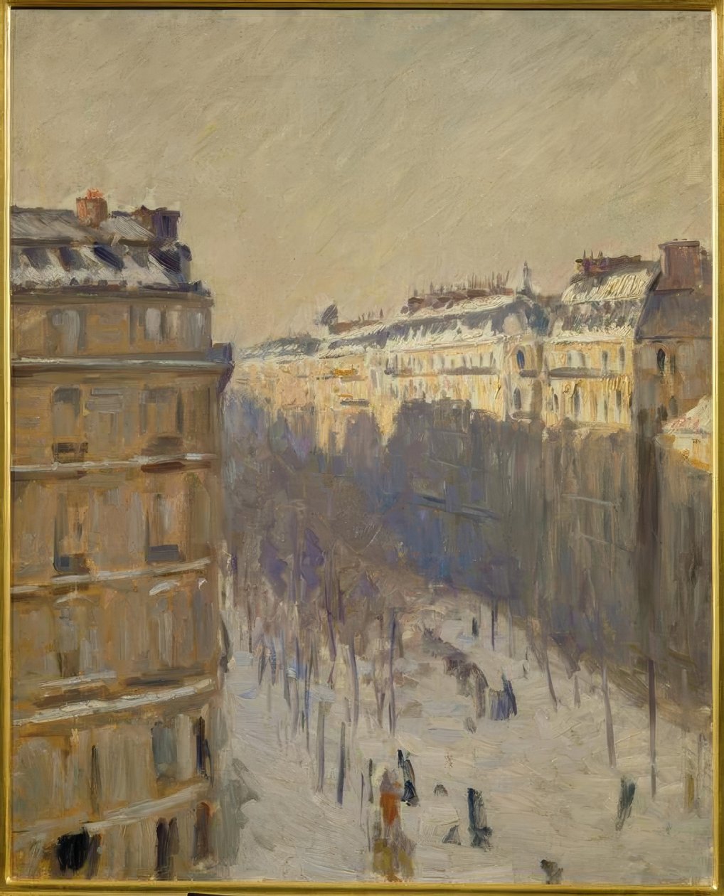 Boulevard Haussmann, snøeffekt av Gustave Caillebotte