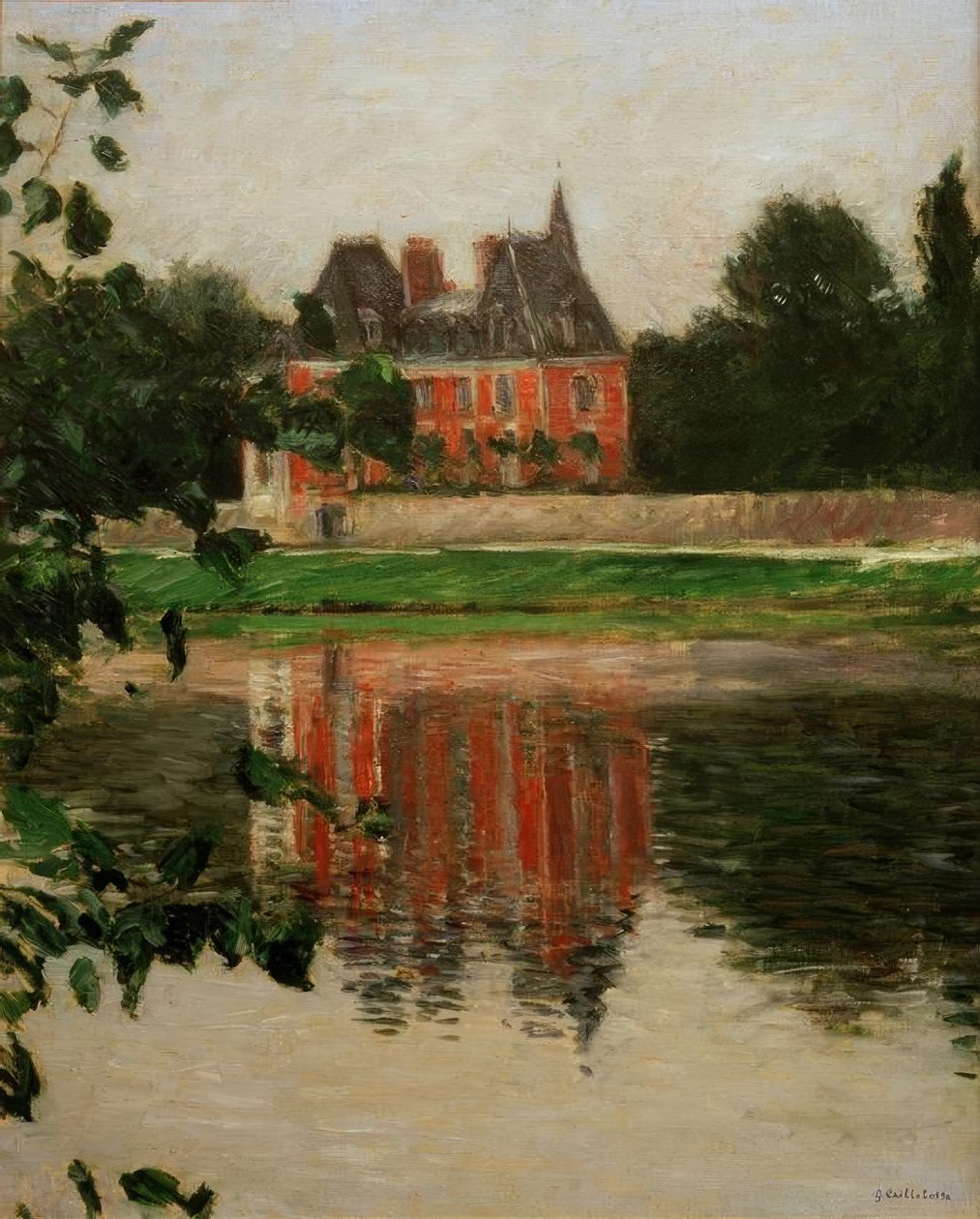 Slott ved bredden av Seinen, Argenteuil av Gustave Caillebotte
