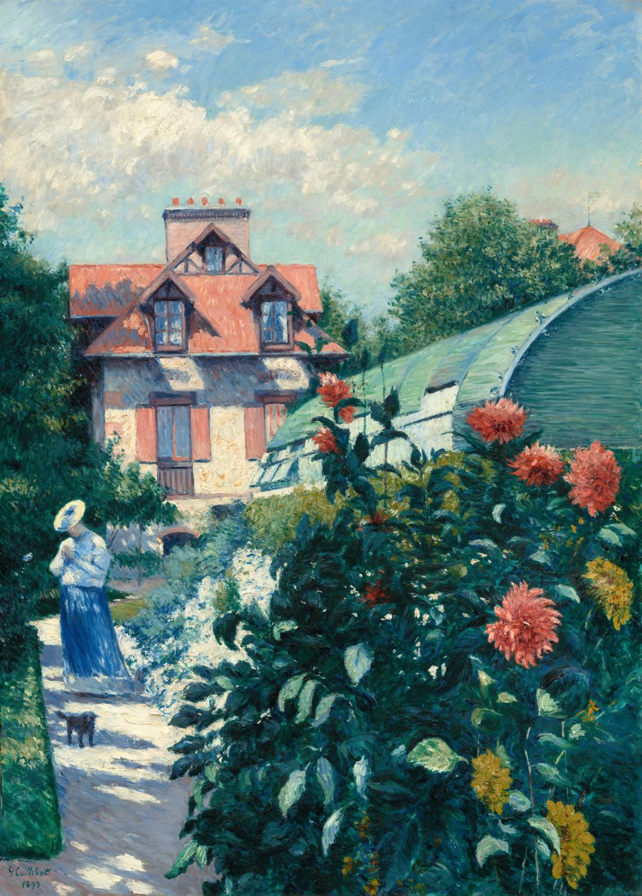 Dahliaer, hage ved Petit Gennevilliers av Gustave Caillebotte