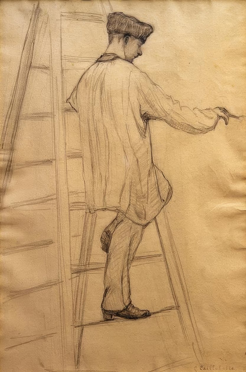 Studie for husmalere av Gustave Caillebotte
