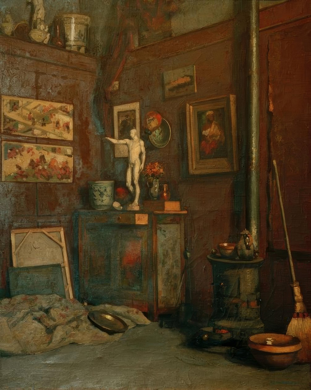Verksted interiør av Gustave Caillebotte
