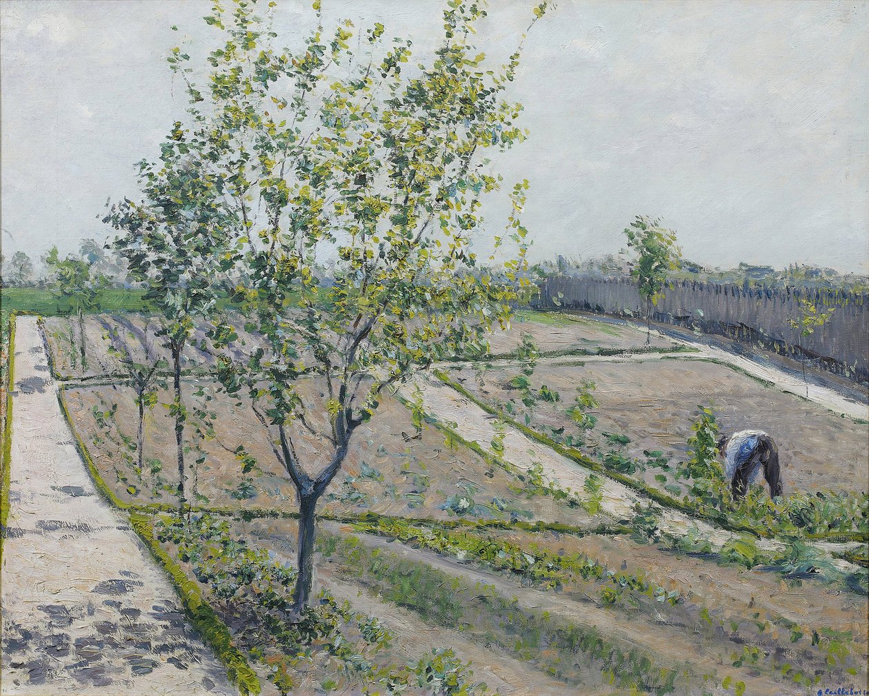 Kitchen Garden, Petit Gennevilliers - Gustave Caillebotte (1848-1894). Olje på lerret av Gustave Caillebotte