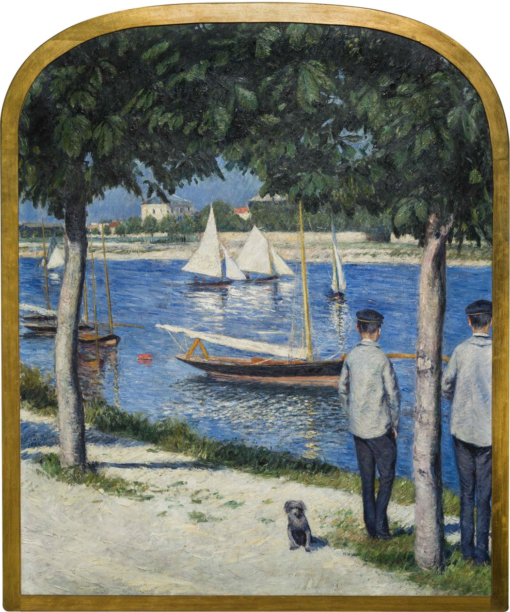 Berge du Petit Gennevilliers og Seinen, 1890. av Gustave Caillebotte