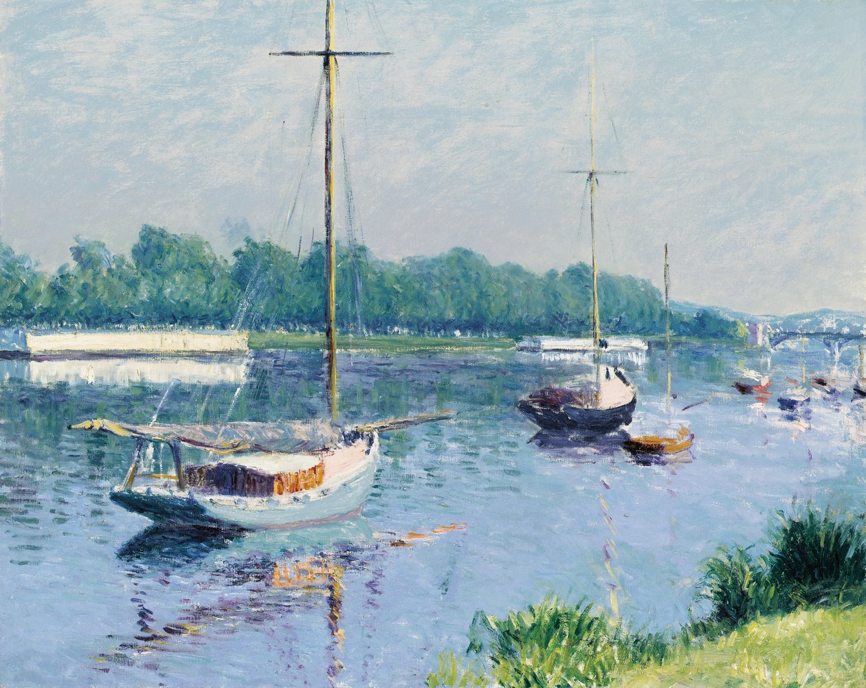 Lake Argenteuil; Argenteuil-bassenget, ca. 1882 av Gustave Caillebotte