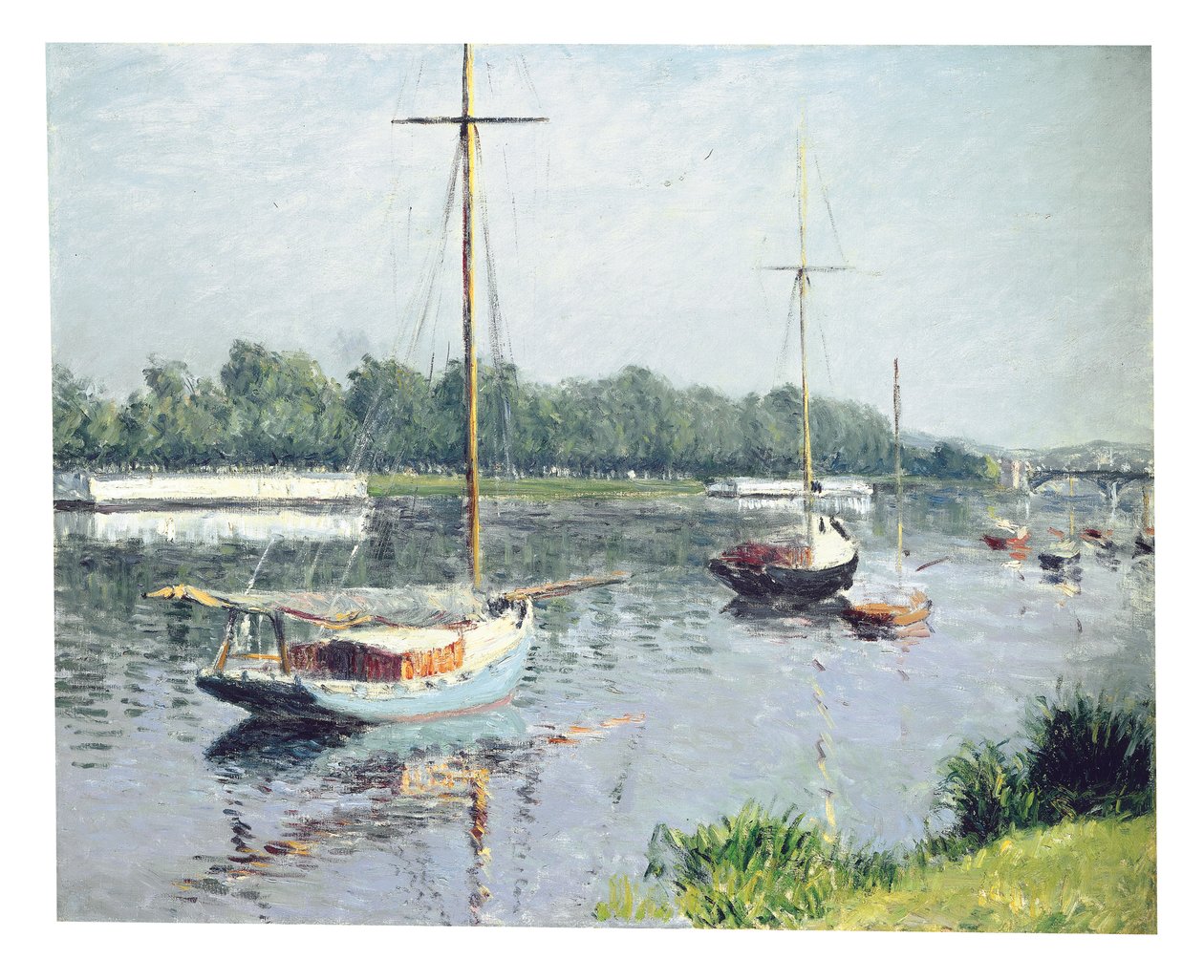 Argenteuil-bassenget, ca. 1882 av Gustave Caillebotte