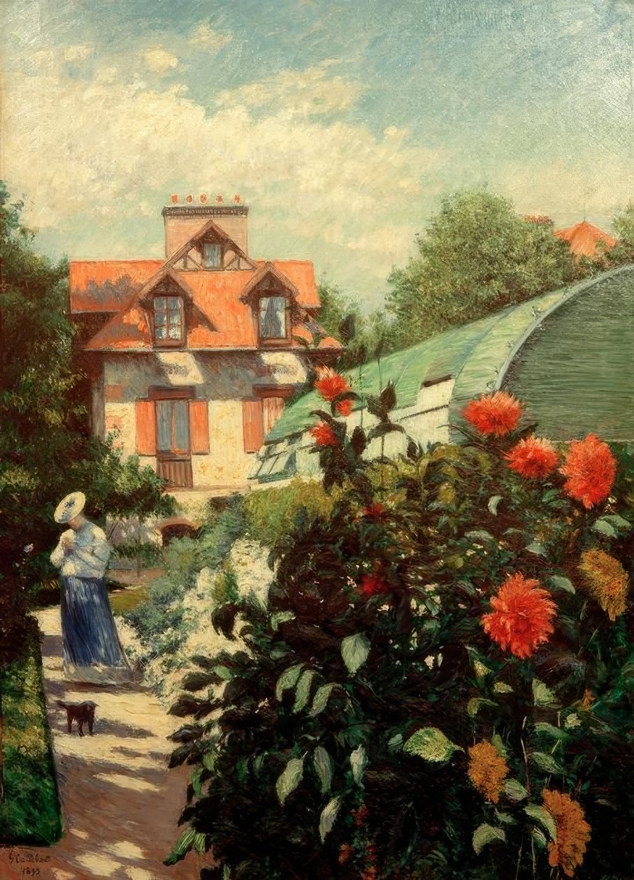 Hagen, Petit Gennevilliers (Les dahlias, jardin du Peti av Gustave Caillebotte