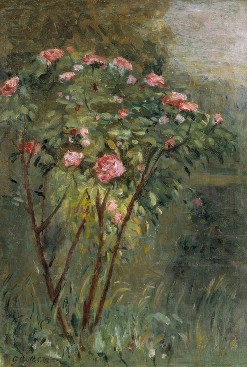 Rosebusken av Gustave Caillebotte