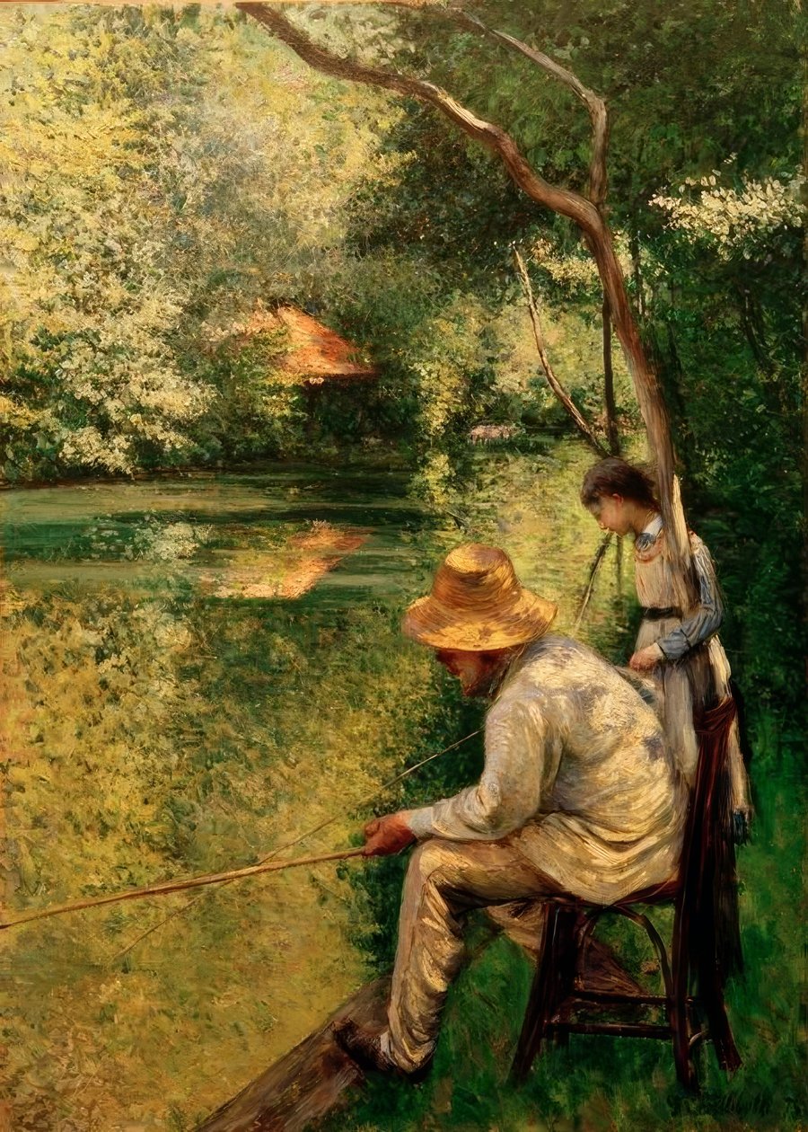 Fiske av Gustave Caillebotte