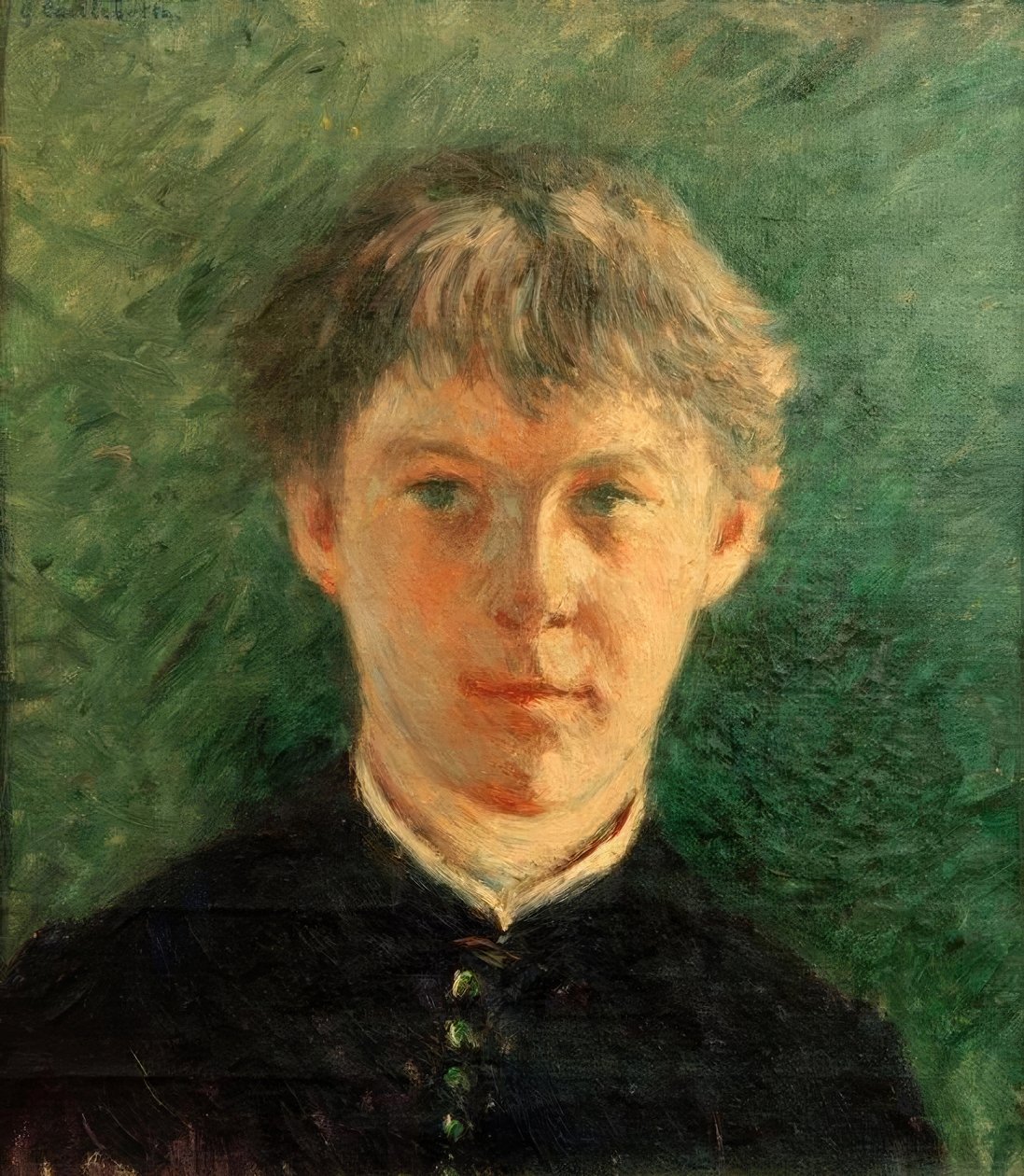 Portrett av en høyskolestudent av Gustave Caillebotte