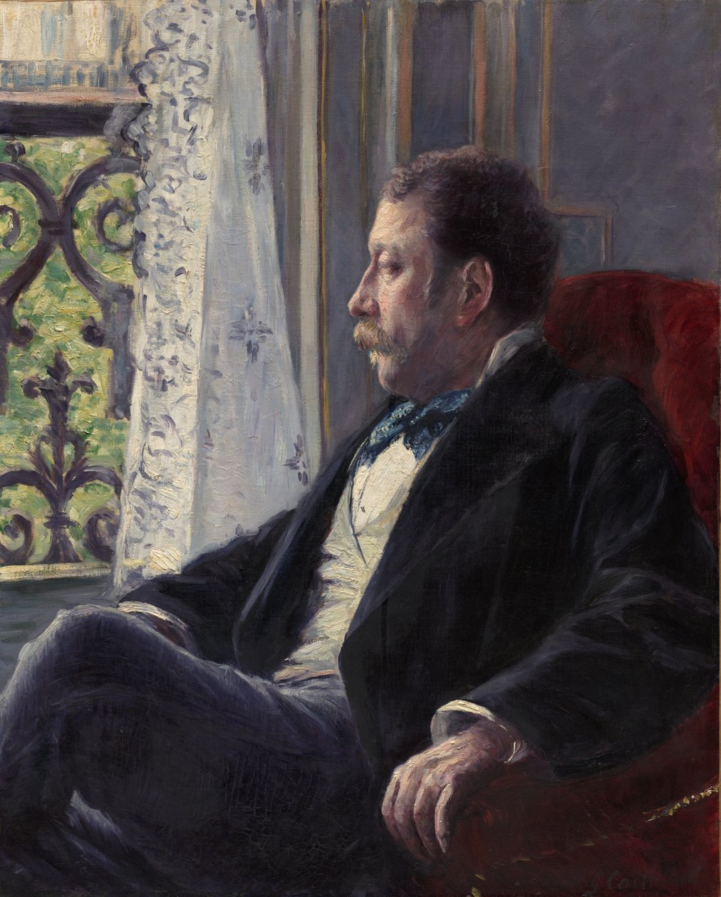 Portrett av en mann av Gustave Caillebotte