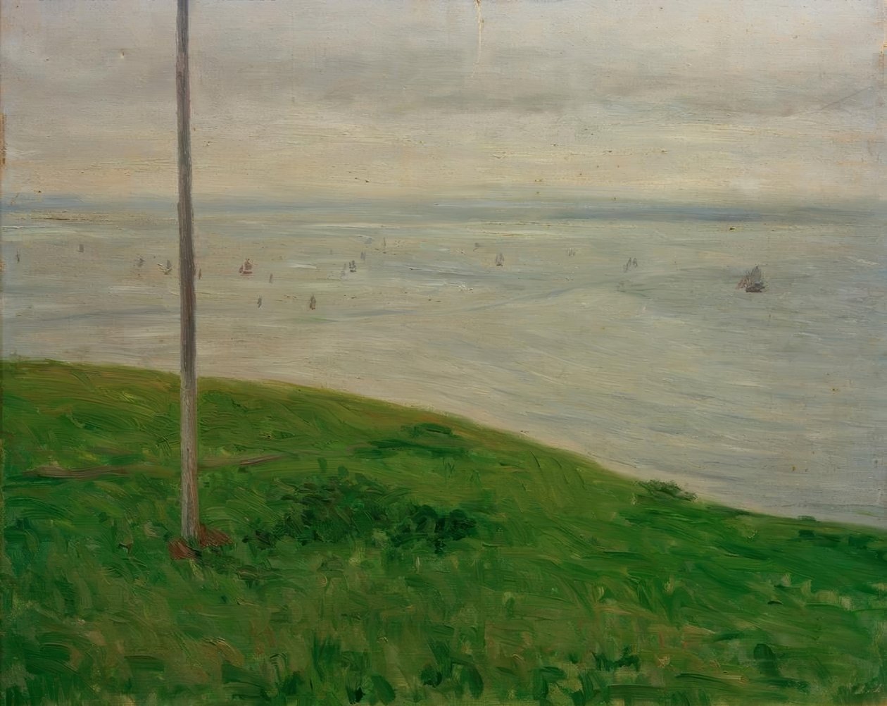 Eng ved sjøen, Normandie av Gustave Caillebotte