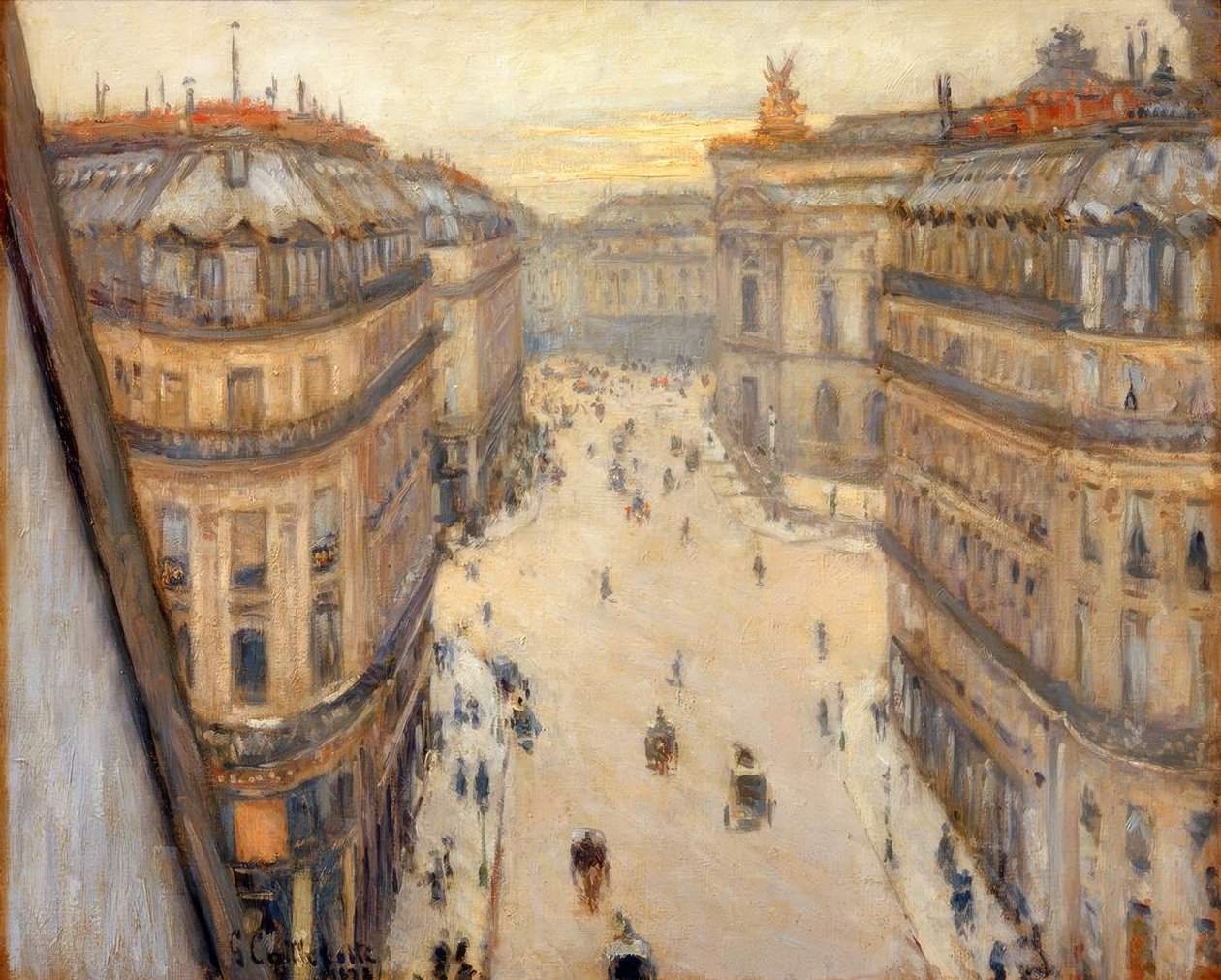 Rue Halévy, utsikt fra sjette etasje av Gustave Caillebotte