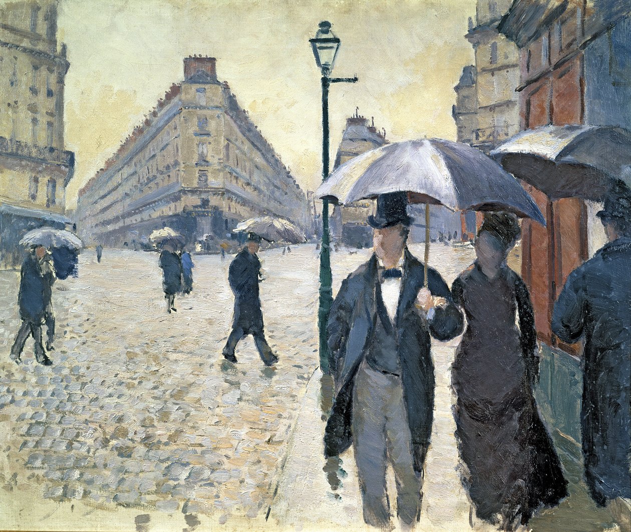 Skisse for «Paris, en regnværsdag» av Gustave Caillebotte