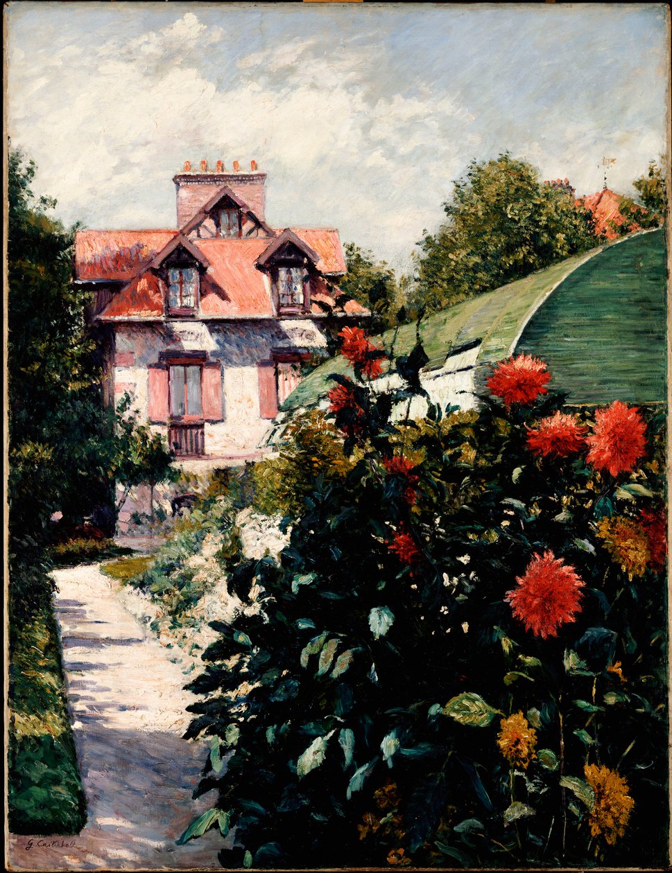 Dahliaene, Petit Gennevilliers Garden, 1893 av Gustave Caillebotte
