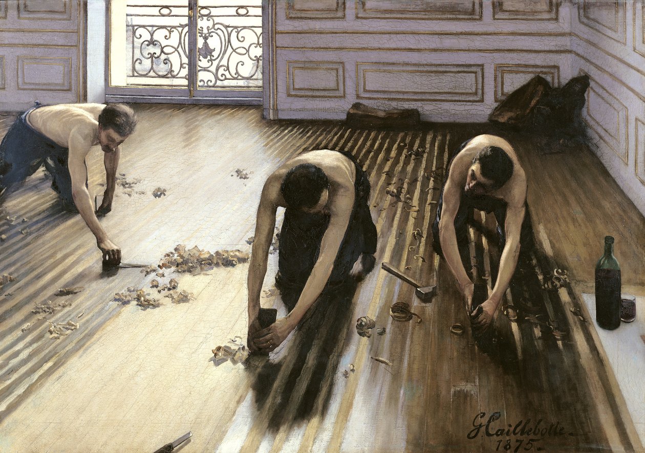 Parketthøvlere av Gustave Caillebotte