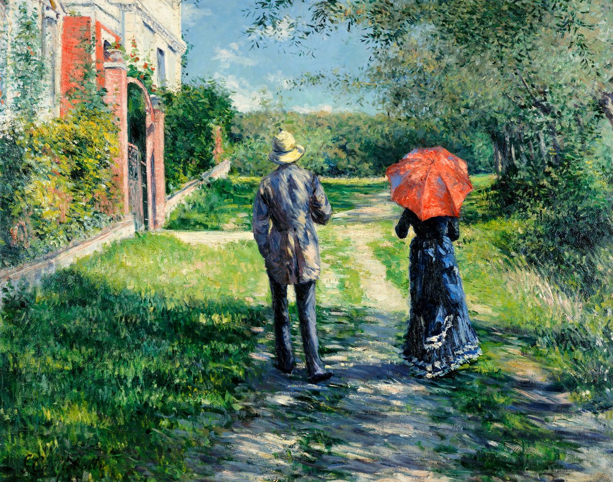 Stien oppover av Gustave Caillebotte