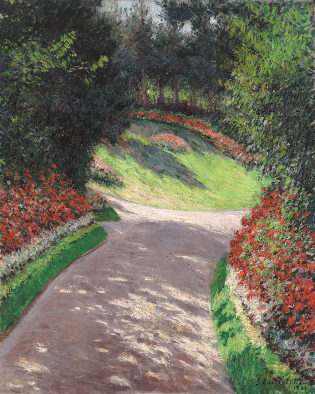 Stien i hagen av Gustave Caillebotte