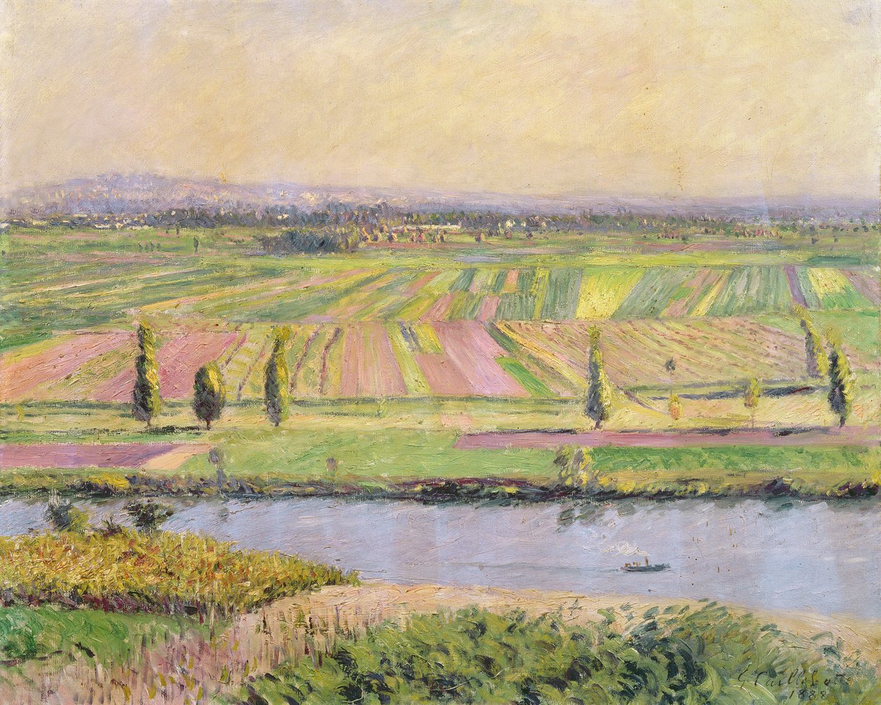 Sletten av Gennevilliers fra åsene i Argenteuil, 1888 av Gustave Caillebotte