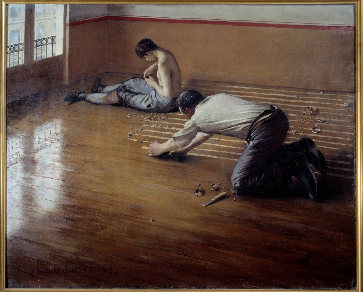 Gulvhøvlene. Maleri av Gustave Caillebotte av Gustave Caillebotte