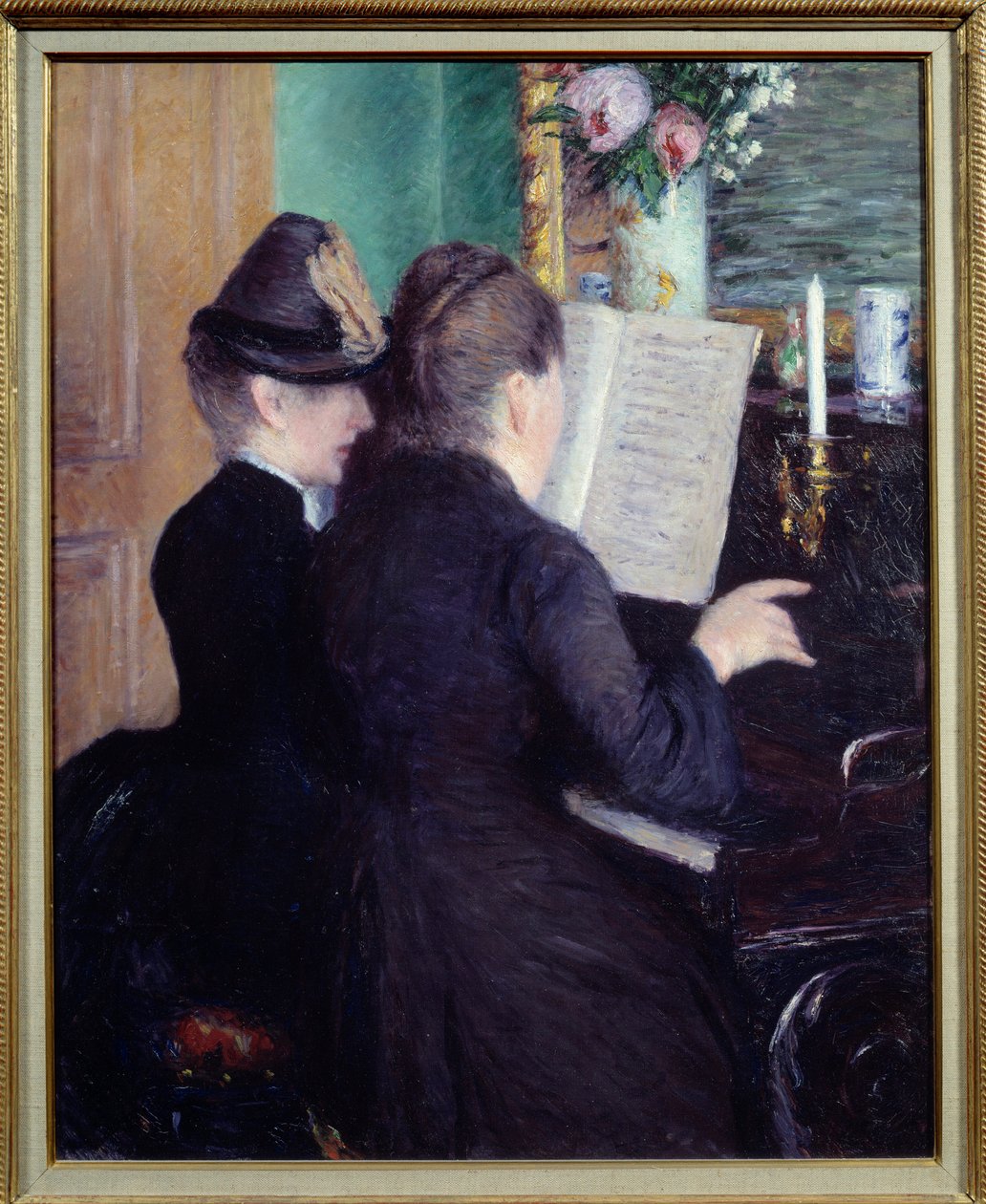 Pianotimen av Gustave Caillebotte