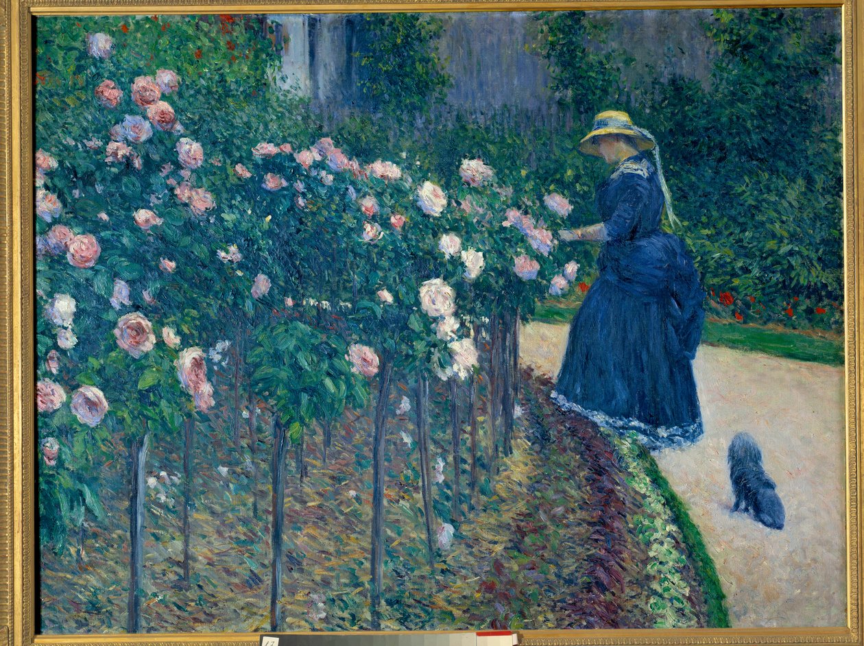 Rosene. Garden of the little Gennevilliers. Maleri av Gustave Caillebotte (1848-1894) av Gustave Caillebotte