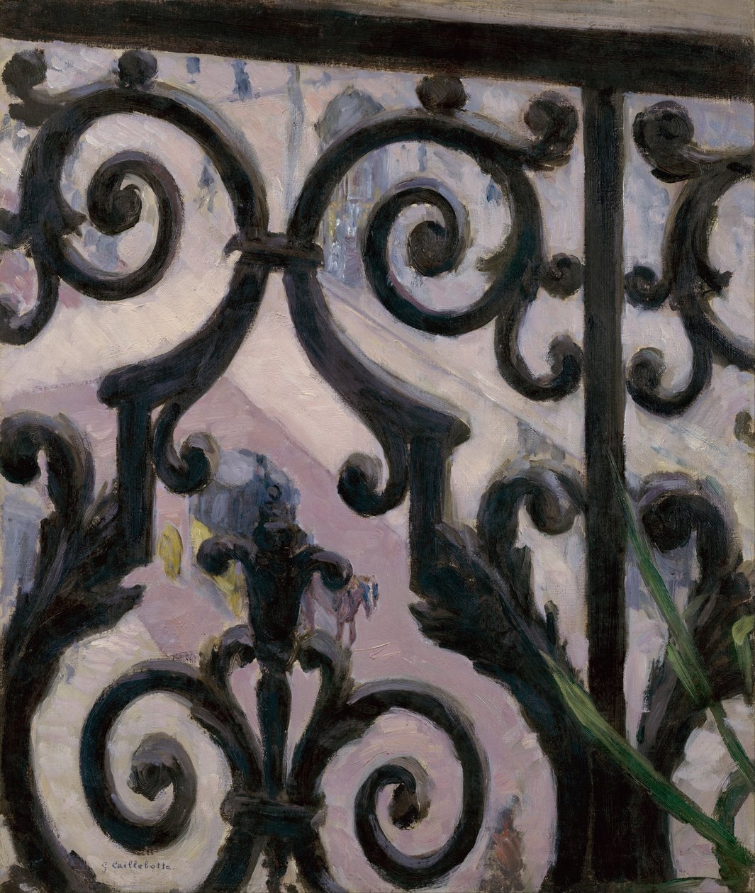 Utsikt fra en balkong av Gustave Caillebotte