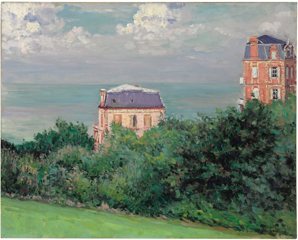 Villaer i Villers-sur-Mer (olje på lerret) av Gustave Caillebotte