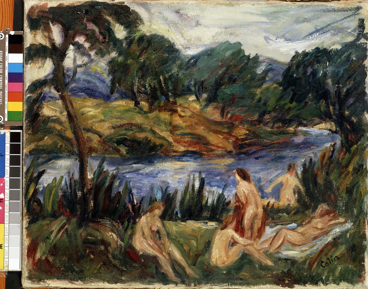 "Women at the river" (Women at the river) Maleri av Gustave Colin (1829-1910) Olje på lerret. Ekspresjonisme. Mikalojus Konstantinas Ciurlionis kunstmuseum, Kaunas, Litauen av Gustave Colin