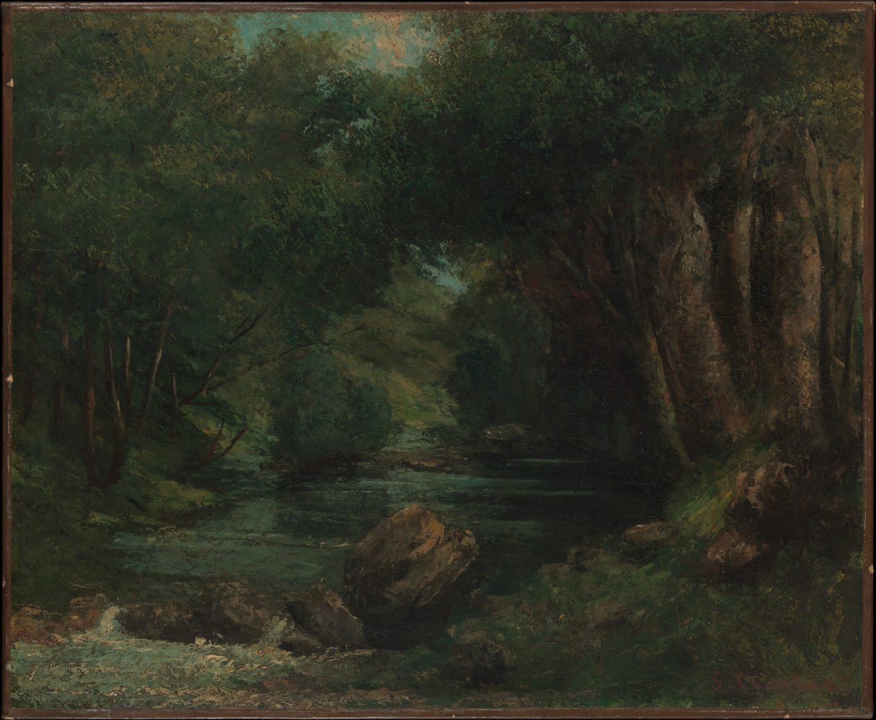 En bekk i skogen av Gustave Courbet