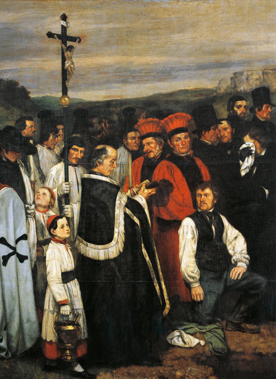 En begravelse på Ornans av Gustave Courbet