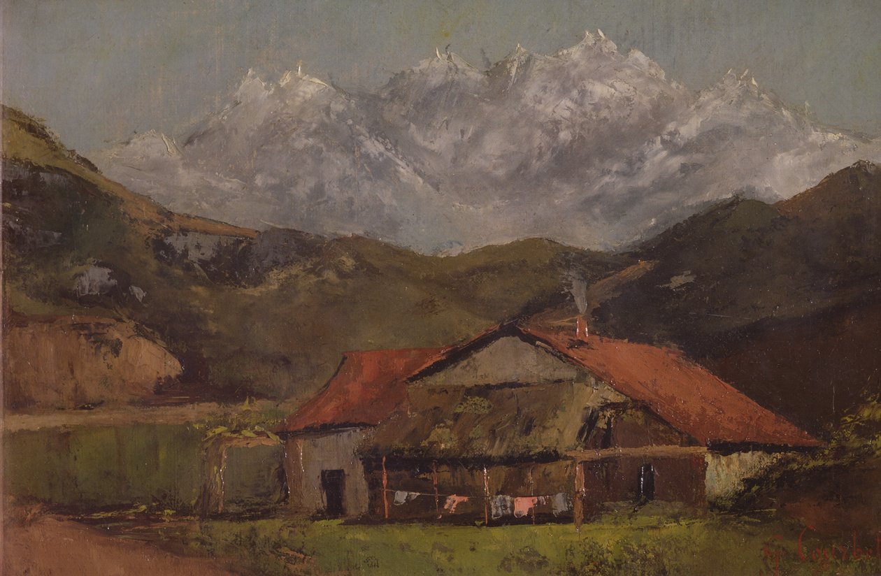 En hytte i fjellene av Gustave Courbet