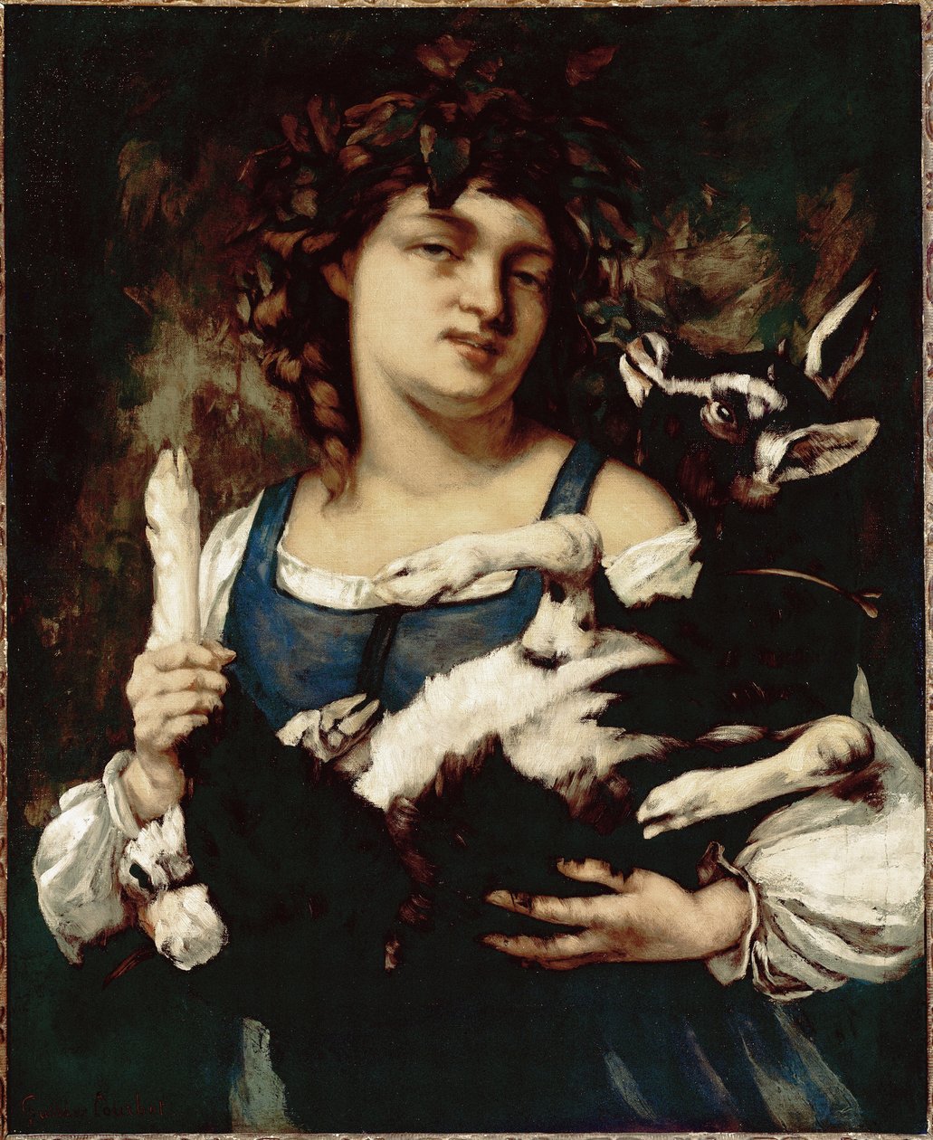 En landjente med et barn Maleri av Gustave Courbet av Gustave Courbet