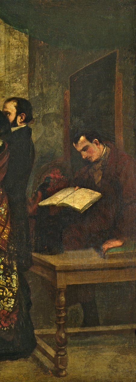 Baudelaire leser en bok, detalj fra 
