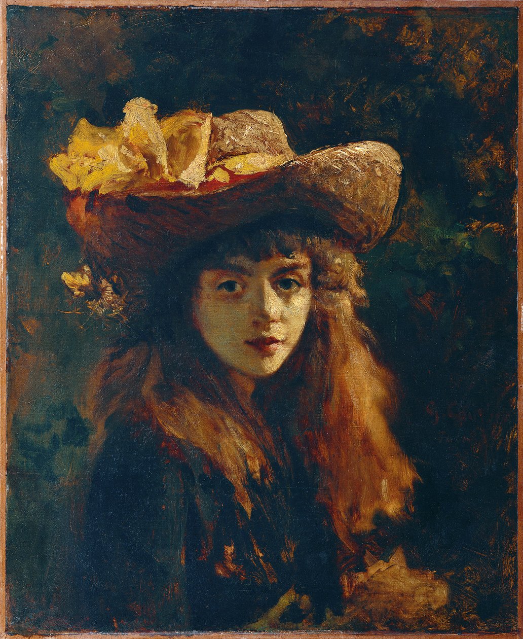 portrett av en jente av Gustave Courbet